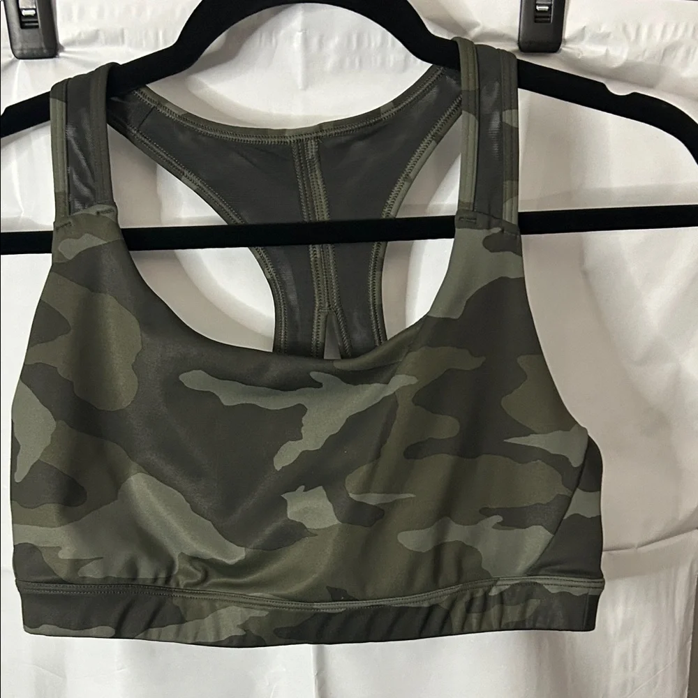 Athleta Olive Camo Sports Bra